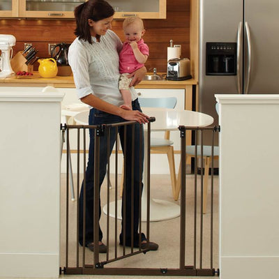 North States Extra Tall Easy Close Child/Pet Gate, Bronze (Open Box)