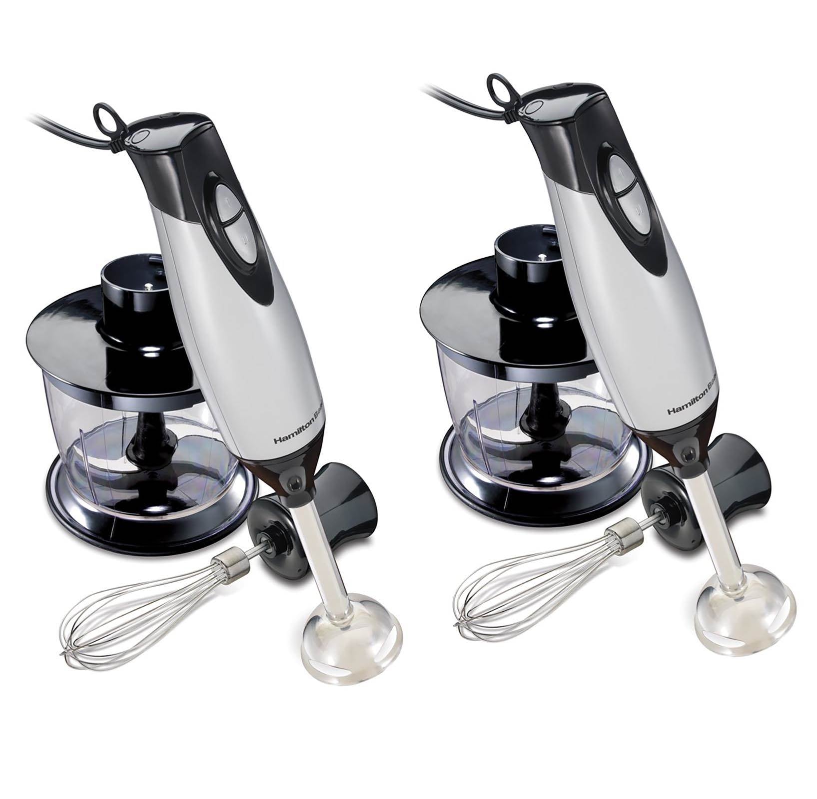 Hamilton Beach 59765 225W Handheld Kitchen Hand Blender w/Attachments, 2-Pack