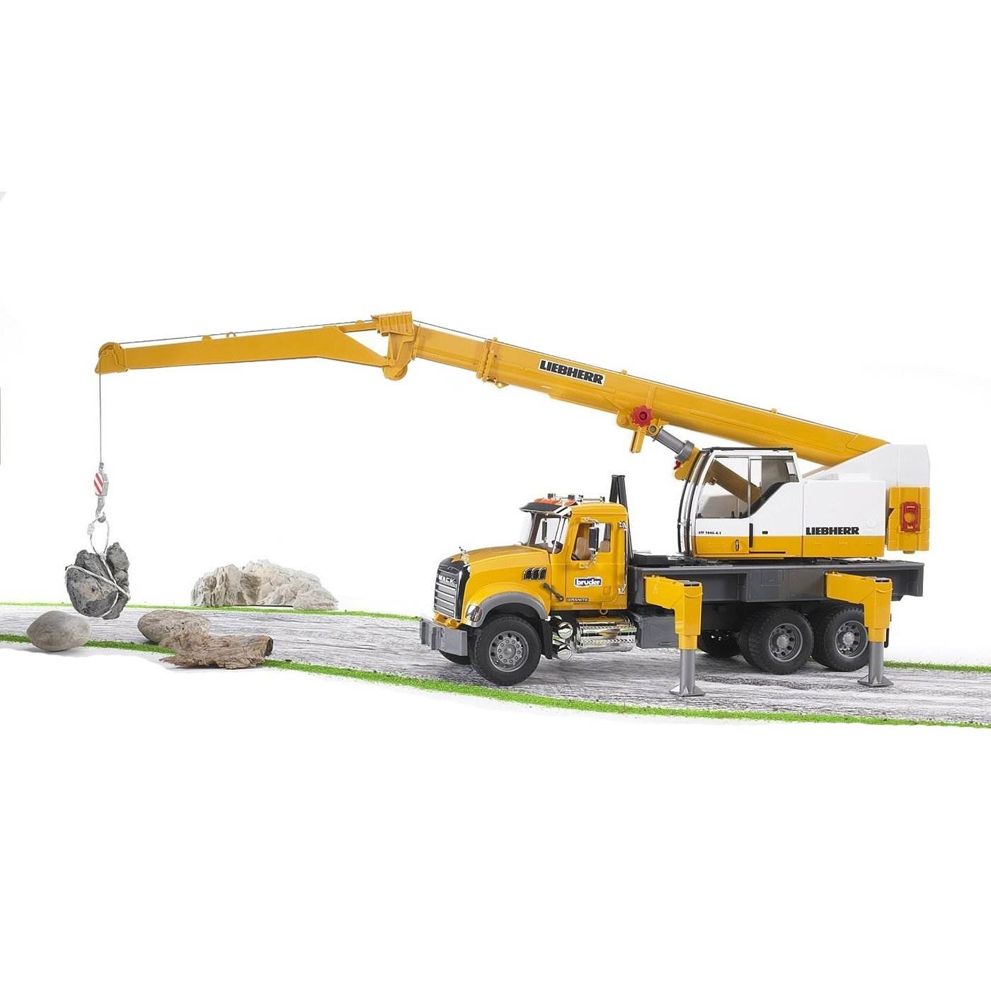 Bruder Toys Mack Granite Scale 1:16 Functional Toy Crane Truck (Damaged)