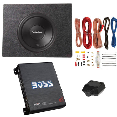 Rockford Fosgate 10" 500W Complete Subwoofer and Amplifier w/ Wiring Kit