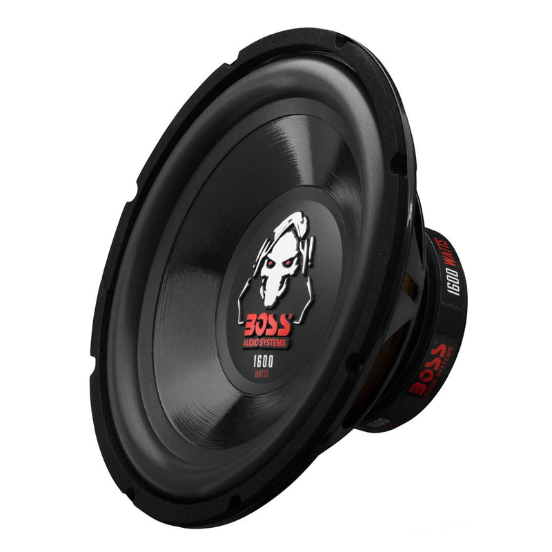 Boss Audio 12" 1600W 4 Ohm Subwoofer, Shallow Enclosure, Amplifier & Wire Kit