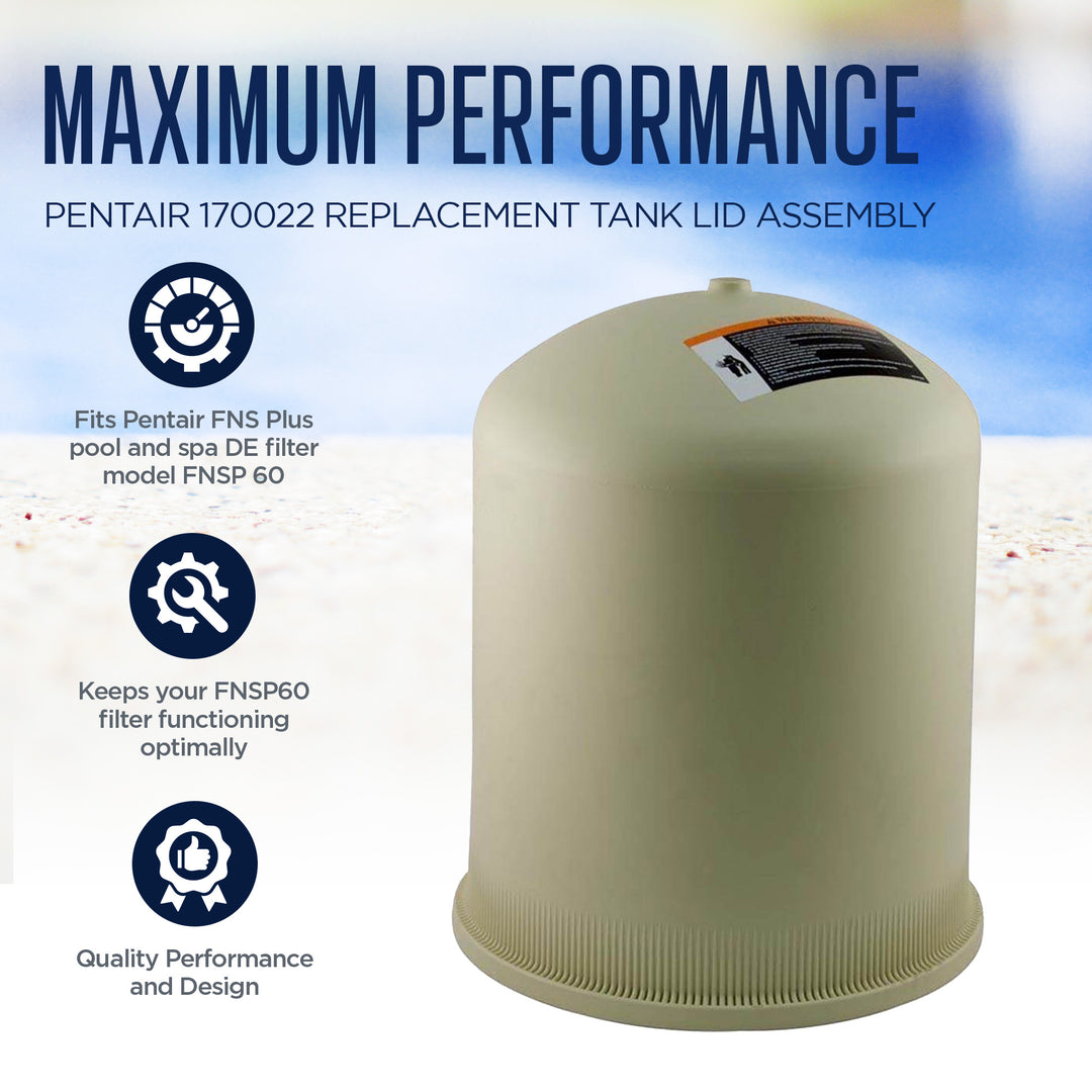 Pentair 170022 Replacement Tank Lid Assembly for 60 Sq Ft FNSP60 FNS Plus Filter - VMInnovations