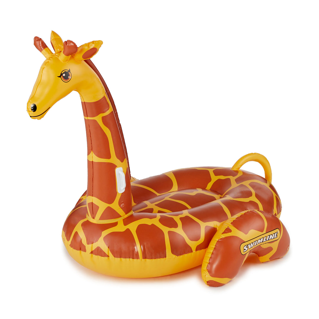 Swimline 90710 April The Giraffe Inflatable PVC Giant Ride On Pool Float, Brown