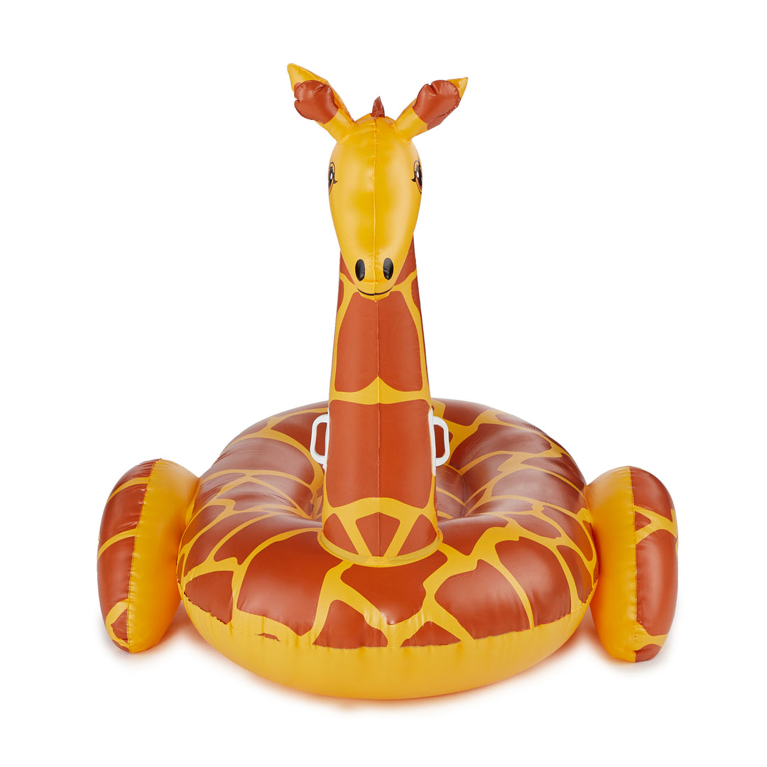 Swimline 90710 April The Giraffe Inflatable PVC Giant Ride On Pool Float, Brown