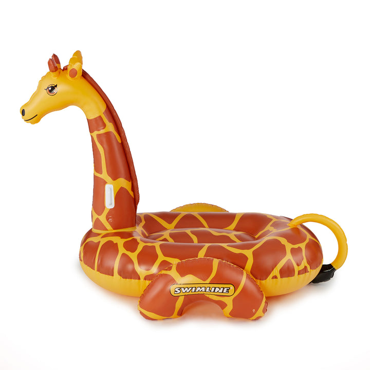 Swimline 90710 April The Giraffe Inflatable PVC Giant Ride On Pool Float, Brown