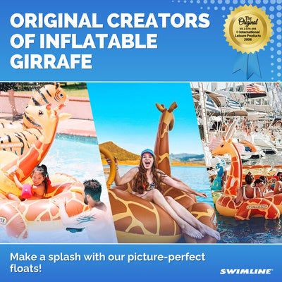Swimline April The Giraffe Inflatable Ride-On Swimming Pool Float (Open Box)