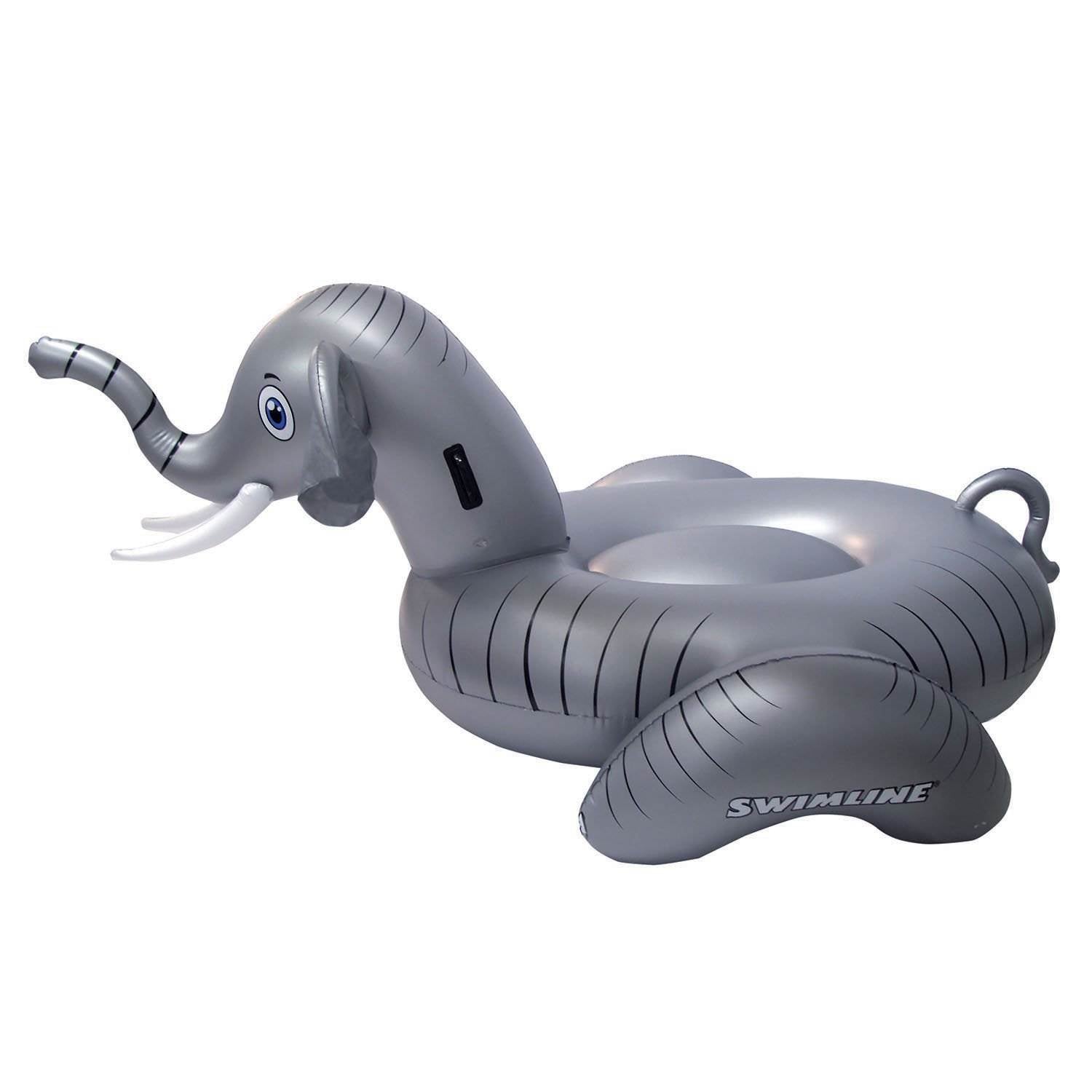 Swimline 90711 Elephant Inflatable 73 Inch Ride On Swimming Pool Float Lounger - VMInnovations