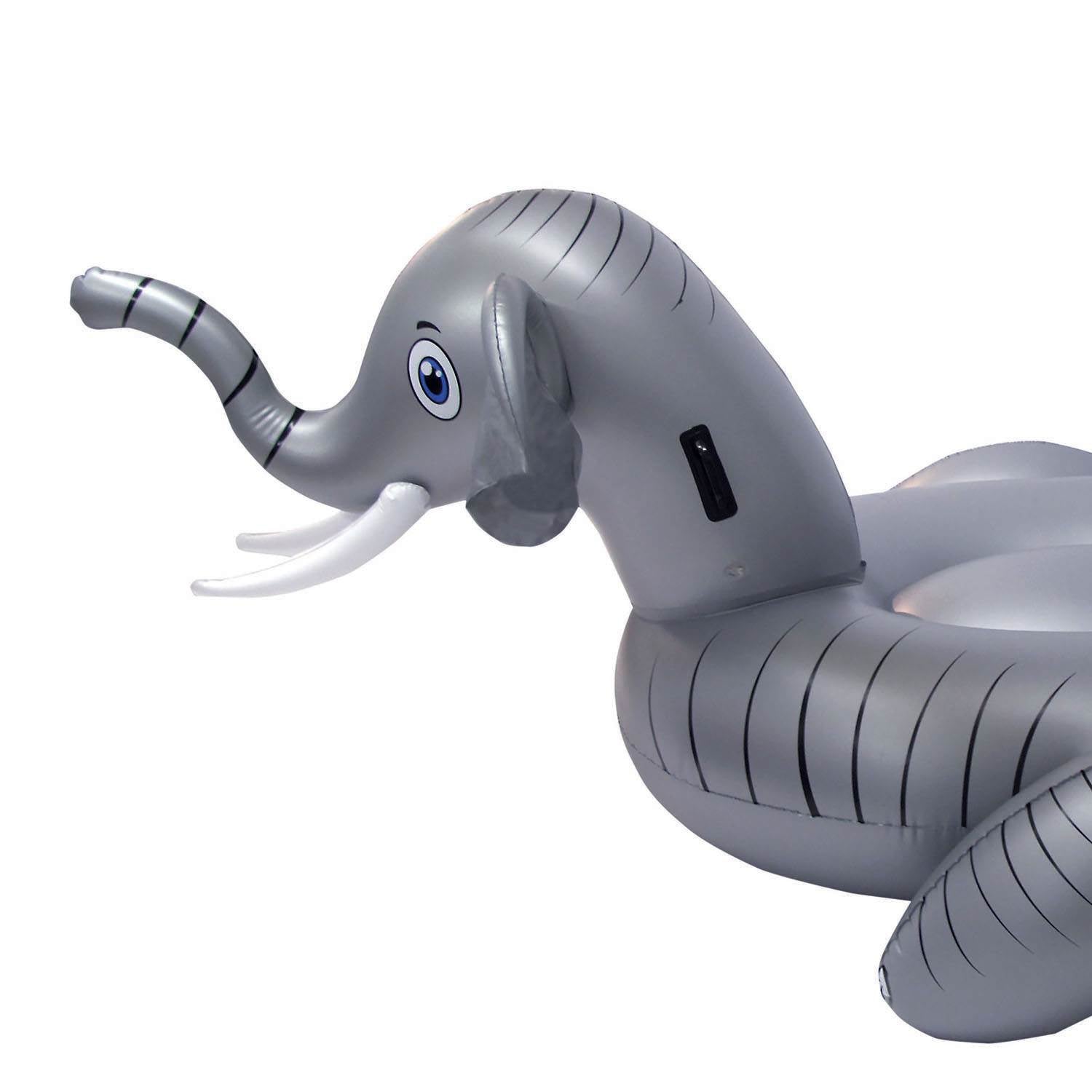 Swimline 90711 Elephant Inflatable 73 Inch Ride On Swimming Pool Float Lounger - VMInnovations