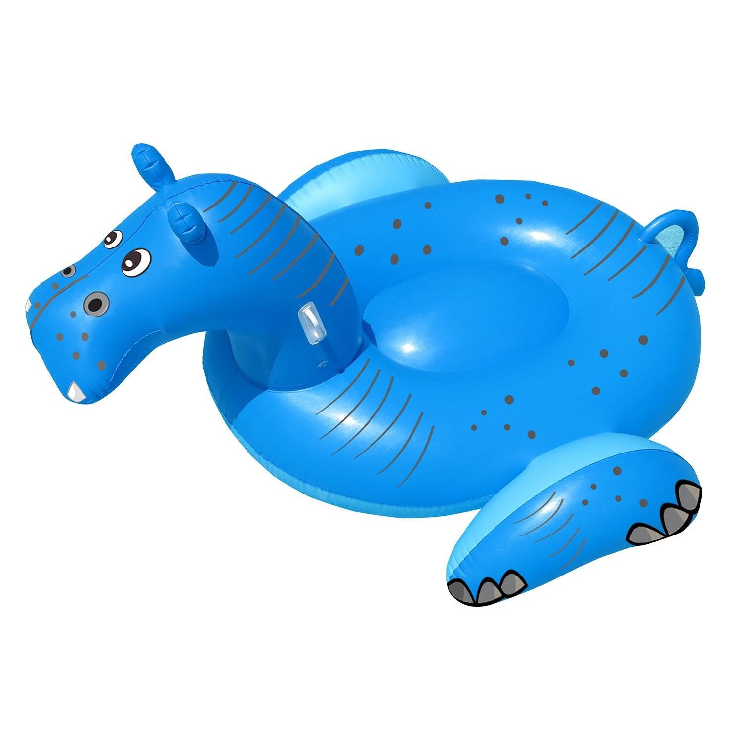 Swimline 90713 Hippo Inflatable 73 Inch Ride On Swimming Pool Lake Raft Float - VMInnovations