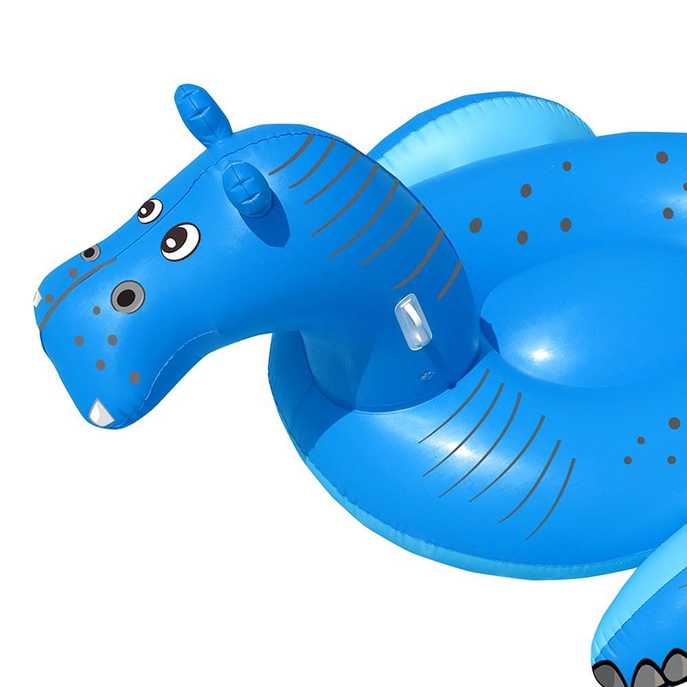 Swimline 90713 Hippo Inflatable 73 Inch Ride On Swimming Pool Lake Raft Float - VMInnovations