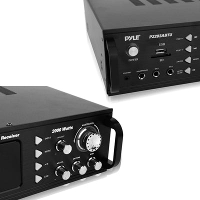 Pyle Home Theater Bluetooth Hybrid Pre-Amplifier Stereo Receiver | P2203ABTU