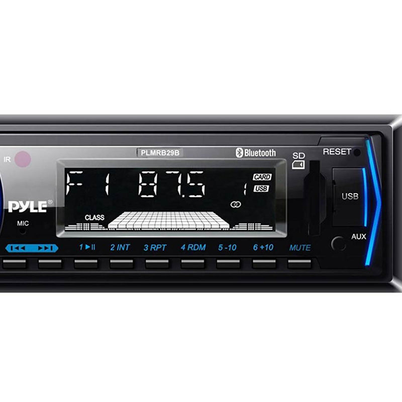 Pyle Single DIN Bluetooth In-Dash Car Audio Stereo Receiver w/ Remote | PLMRB29B