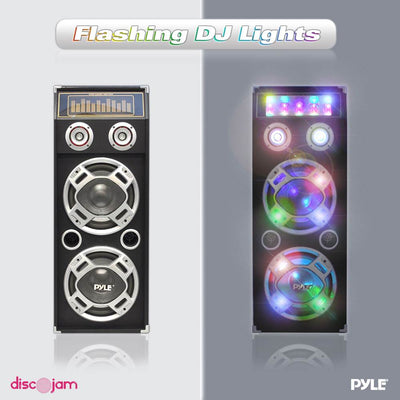 Pyle Disco Jam 1000 Watt 2 Way DJ Bluetooth Speaker with LED Lights (Damaged)