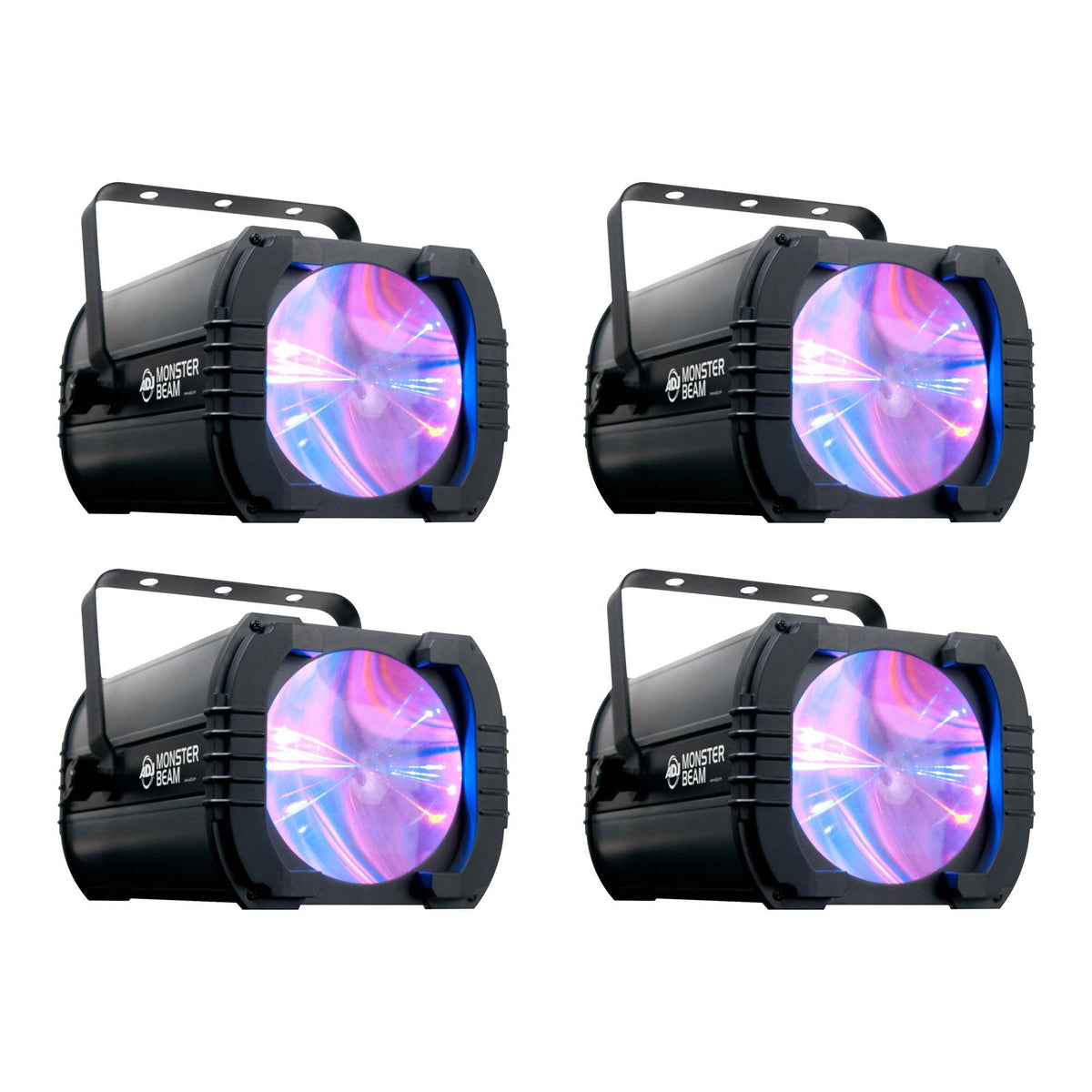 American DJ Monster Beam RGBAW LED DMX Moonflower Active Light Effect, 4 Pack