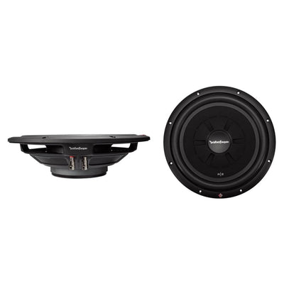 Rockford Fosgate 12" 500W Subwoofer + Shallow Enclosure + Amplifier & Wire Kit