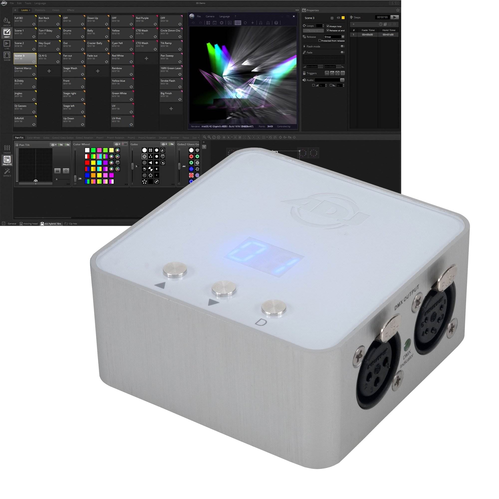 American DJ MyDMX 3.0 DMX USB Lighting Interface Control Hardware | Used