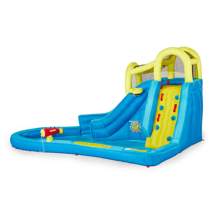 Banzai Inflatable Big Blast Splash Slide Lagoon Pool Outdoor Water Park (2 Pack)