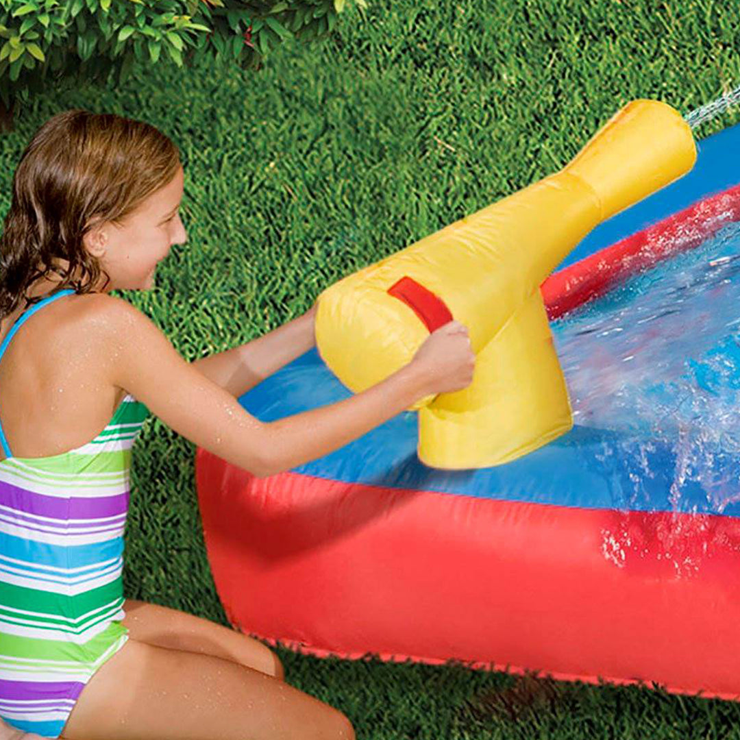 Banzai Hydro Blast Inflatable Play Water Park with Slides and Water Cannons