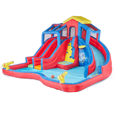 Banzai Hydro Blast Inflatable Water Park with Slides and Water Cannons(Open Box) - VMInnovations