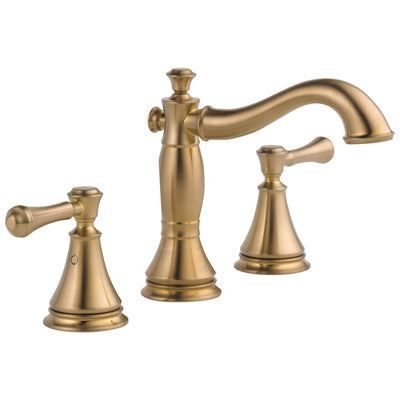 Delta Faucet Cassidy 2 Handle Widespread Lavatory, Champagne Bronze (Open Box)
