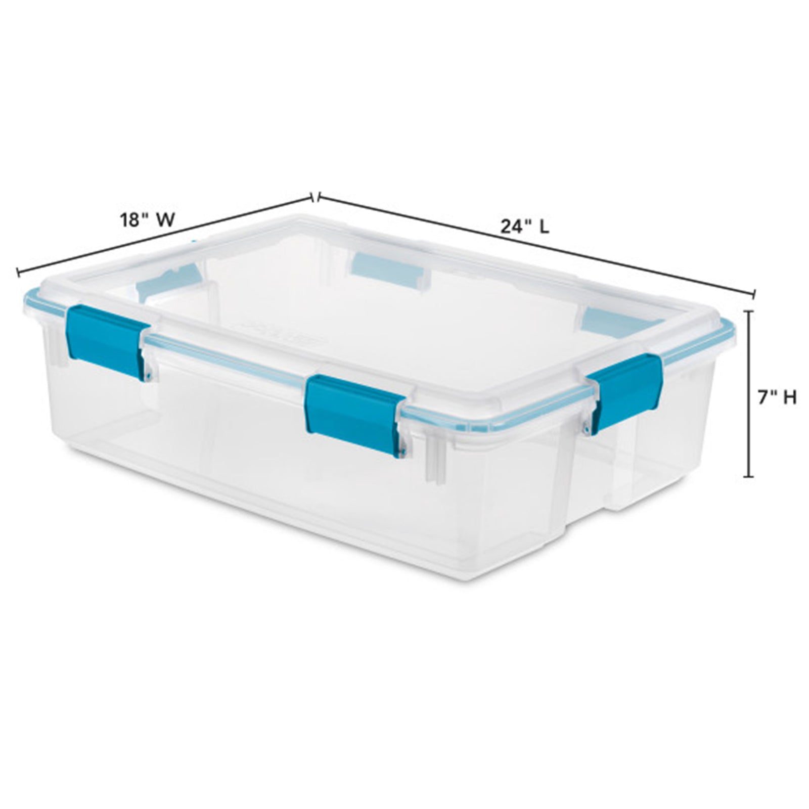 Sterilite 37 Quart Clear Plastic Home Storage Tote Bin with Secure Lids, 12 Pack - VMInnovations