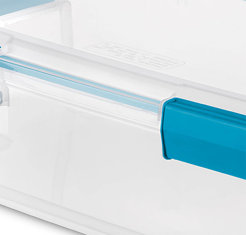 Sterilite 37 Quart Clear Plastic Home Storage Tote Bin with Secure Lids, 12 Pack