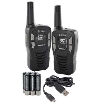 Cobra CXT145 MicroTalk 16 Mile Range 22 Channel 2 Way Radios, Pair (For Parts)