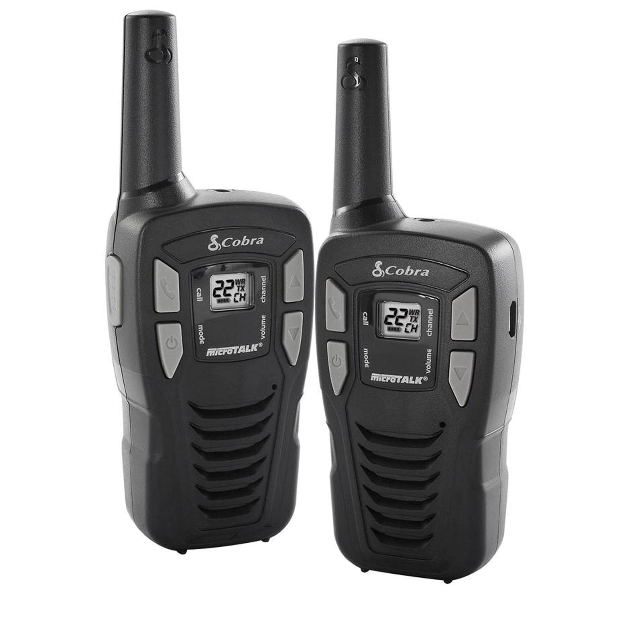Cobra CXT145 MicroTalk 16 Mile Range 22 Channel 2 Way Radios, Pair (For Parts)