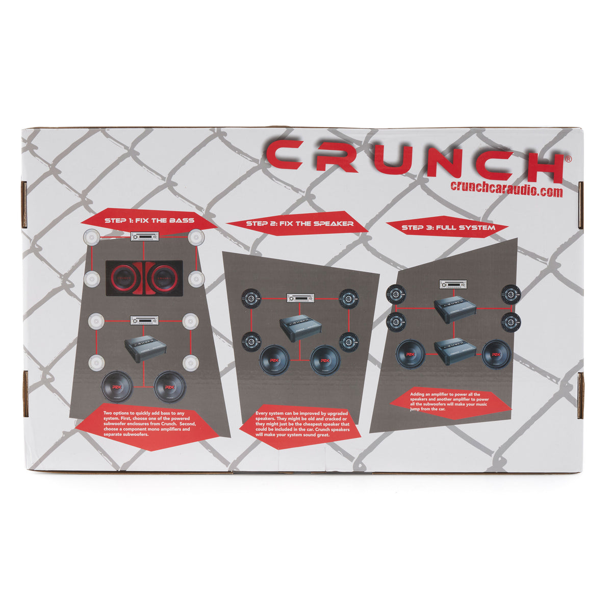 Crunch Power Drive 2100W Max Monoblock Class A/B Car Audio Amplifier (4 Pack)