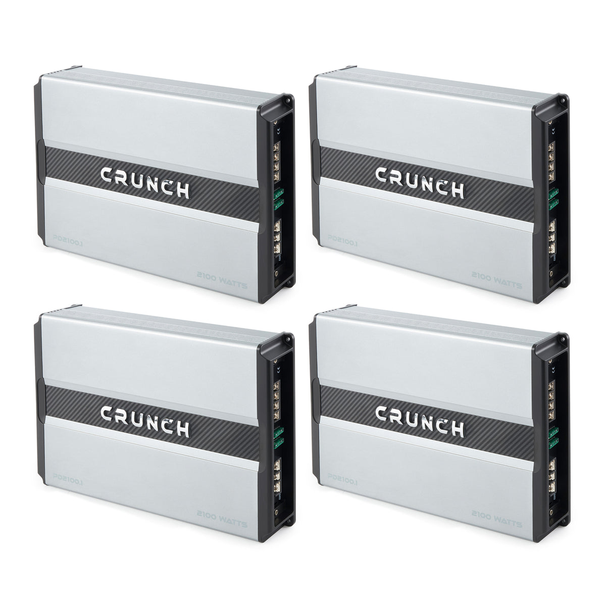 Crunch Power Drive 2100W Max Monoblock Class A/B Car Audio Amplifier (4 Pack)