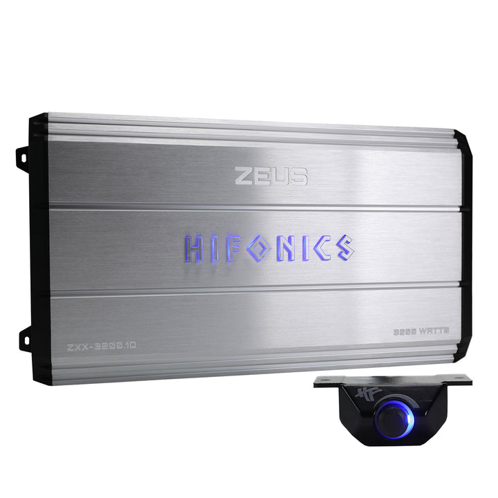 Hifonics Zeus 3200W Max Class D Monoblock Car Audio Amp & Bass Knob, ZXX-3200.1D