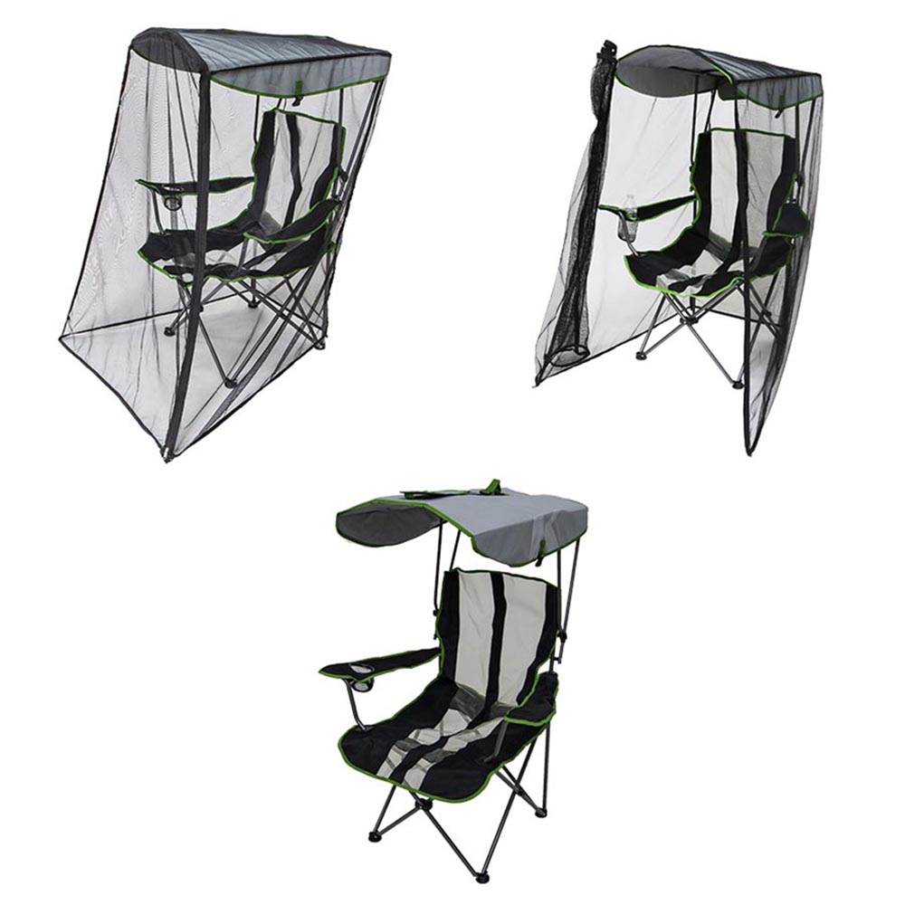 Kelsyus 50 UPF Canopy Shade Folding Camping Chair with Bug Net Guard | Open Box