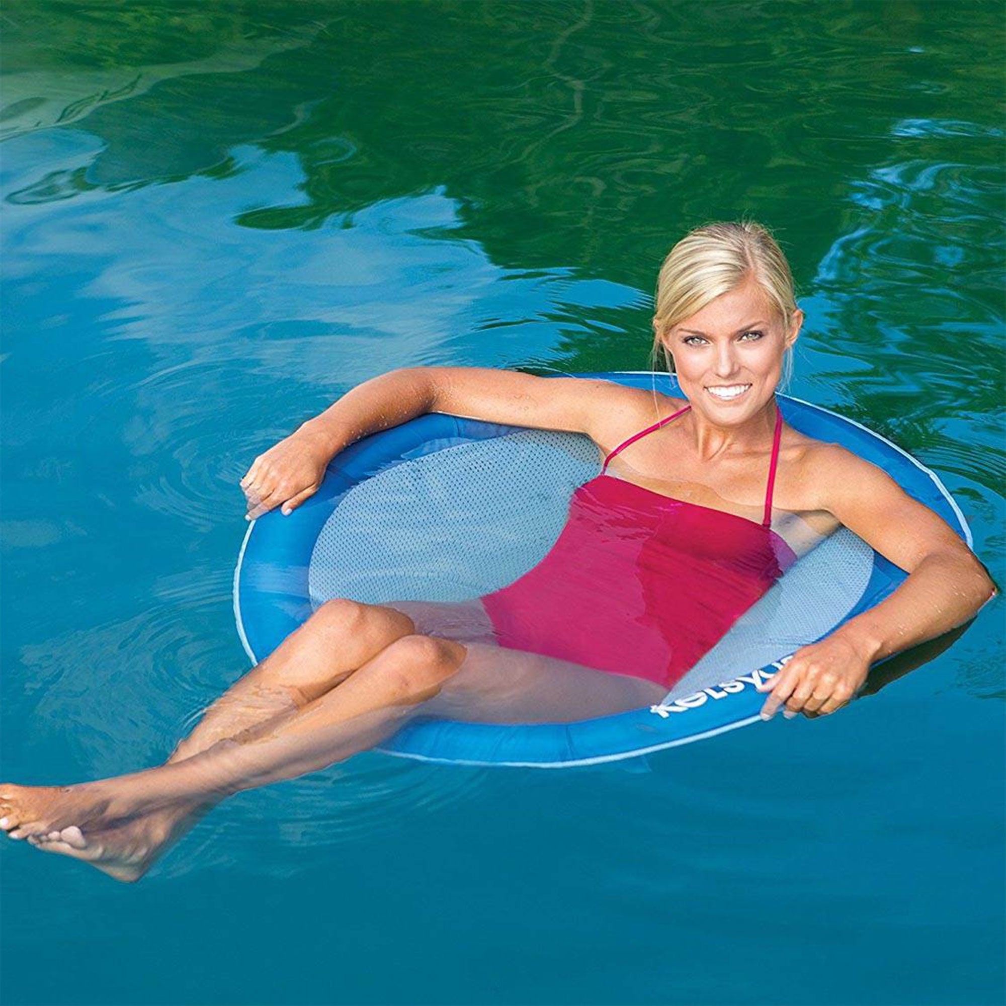SwimWays Float A Round Swimming Pool Floating Chair for Adults (Open Box)
