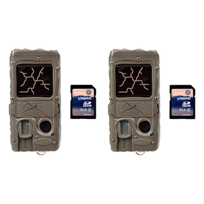 Cuddeback Dual Flash 20MP Invisible Infrared Game Camera, 2 Pack + 8GB SD Cards