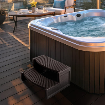 Confer Plastics Multi Purpose Spa and Hot Tub Handi-Step Steps, Gray (Used) - VMInnovations