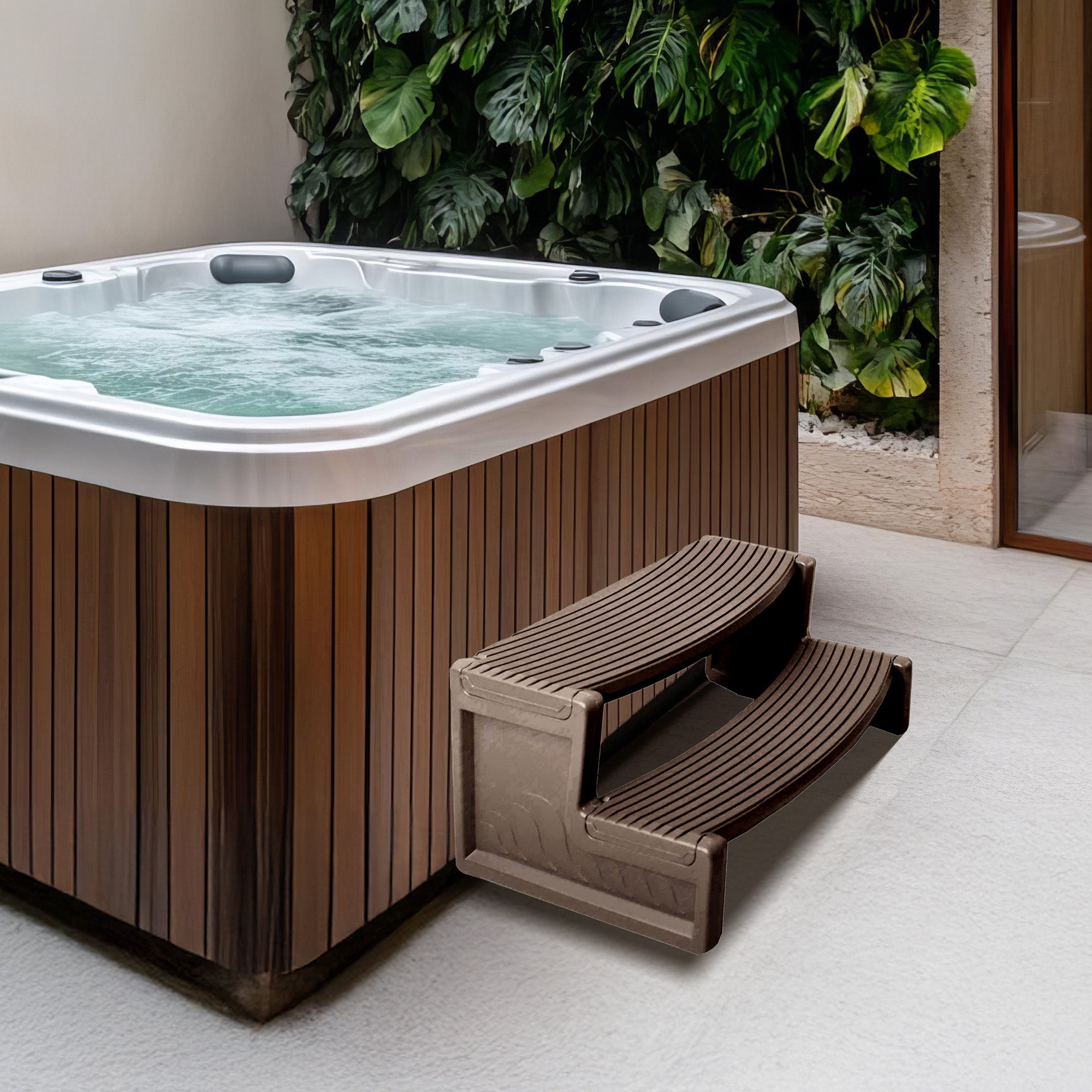 Confer Plastics Multi Purpose Spa and Hot Tub Handi-Step Steps, Gray (Used) - VMInnovations