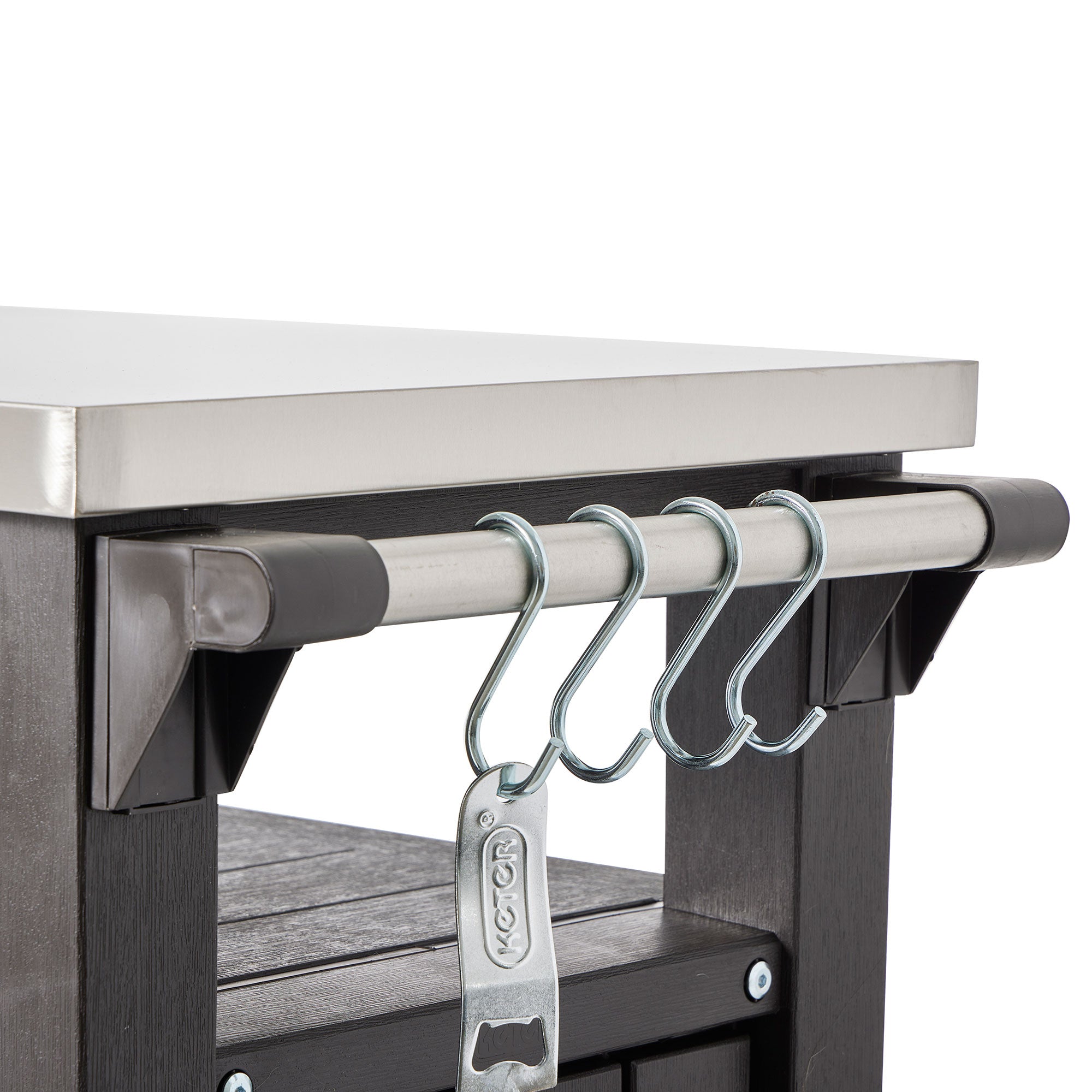 Keter Unity 40 Gal Entertainment Patio Storage BBQ Grilling Bar Cart (Used) - VMInnovations
