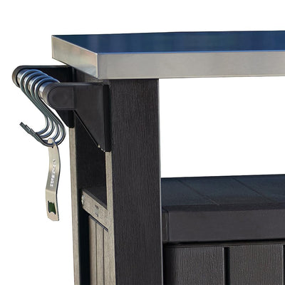 Keter Unity XL Outdoor Kitchen Rolling Bar Cart with Storage Cabinet (For Parts)