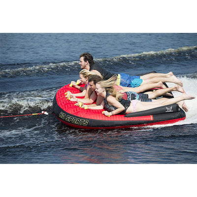 Mavericks 76627030-HO 4 Person Towable Inflatable D Shaped Nylon Softshell Tube