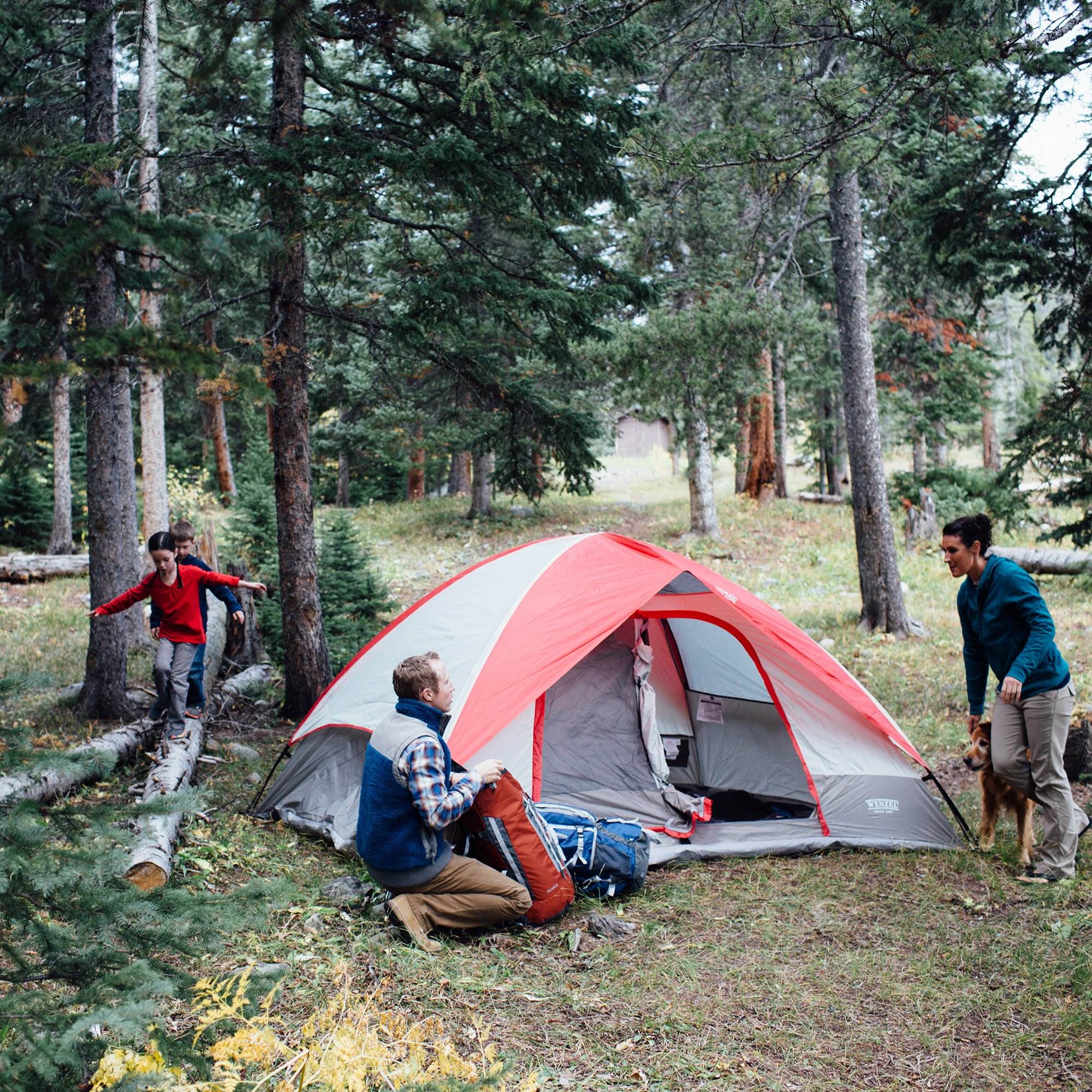 Wenzel 10' x 8' Pine Ridge 5 Person Lite Reflect Dome Camping Tent, Red | (Used)