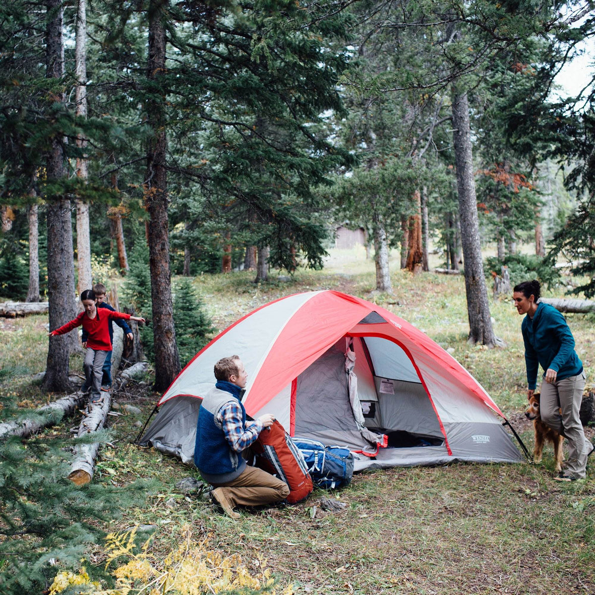 Wenzel 10' x 8' Pine Ridge 5 Person Lite Reflect Dome Camping Tent, Red | (Used)