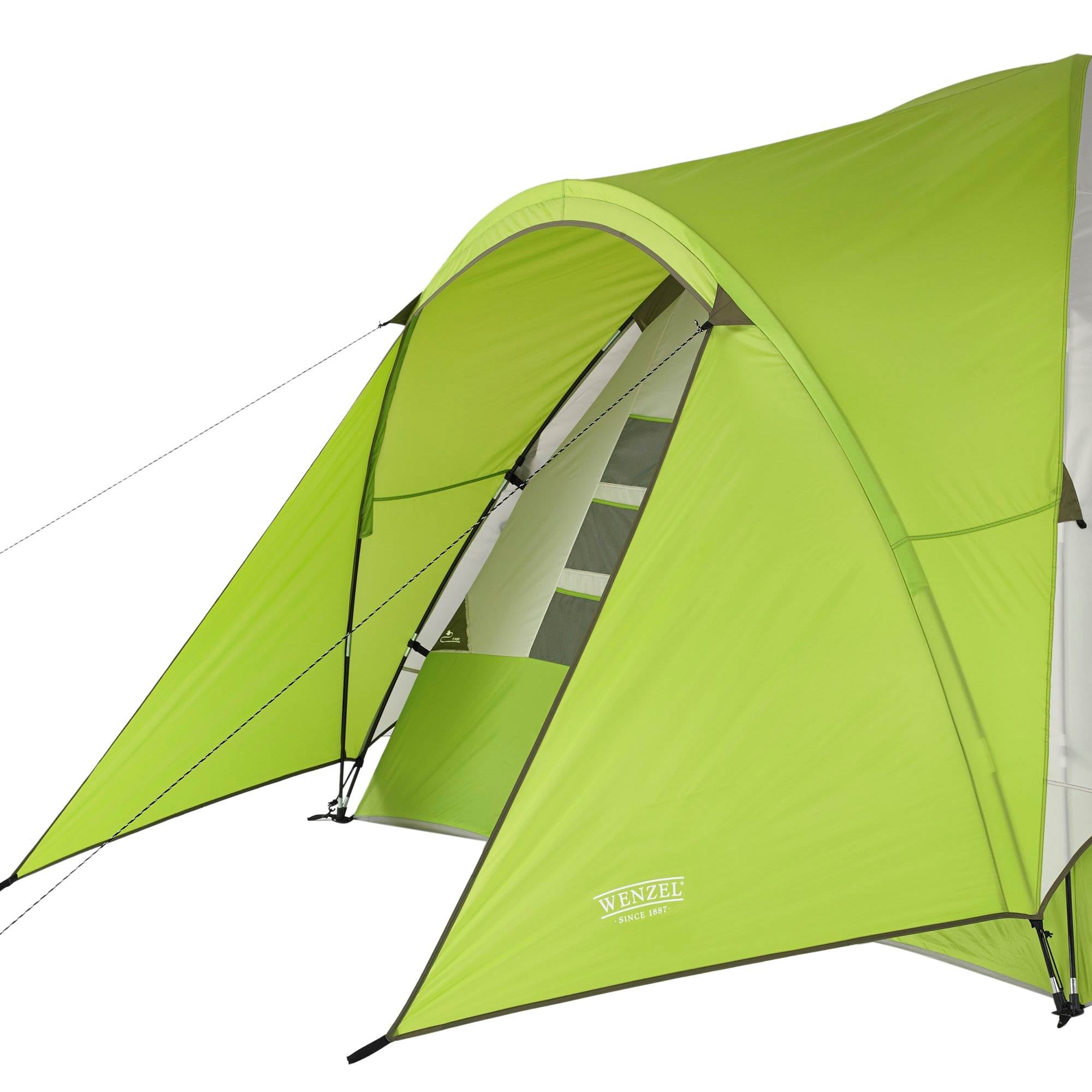 Wenzel 8 Person Portico 10 x 12 Ft. Outdoor Family Camping Tent, Green(Open Box)