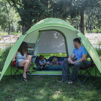 Wenzel 8 Person Portico 10 x 12 Ft. Outdoor Family Camping Tent, Green(Open Box)