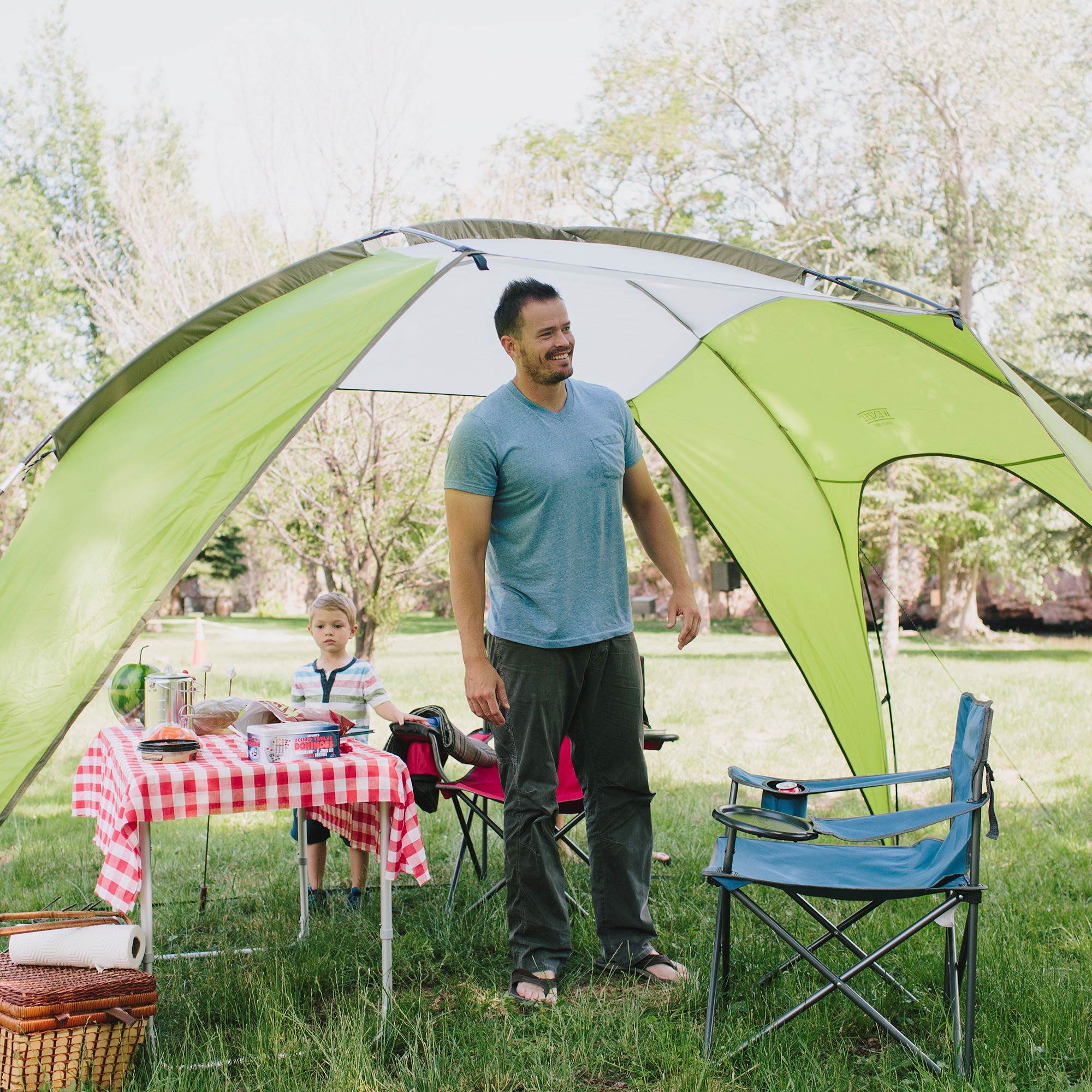 Wenzel Solaro Outdoor Screen Shade House Canopy Shelter Tent, Green (Open Box)