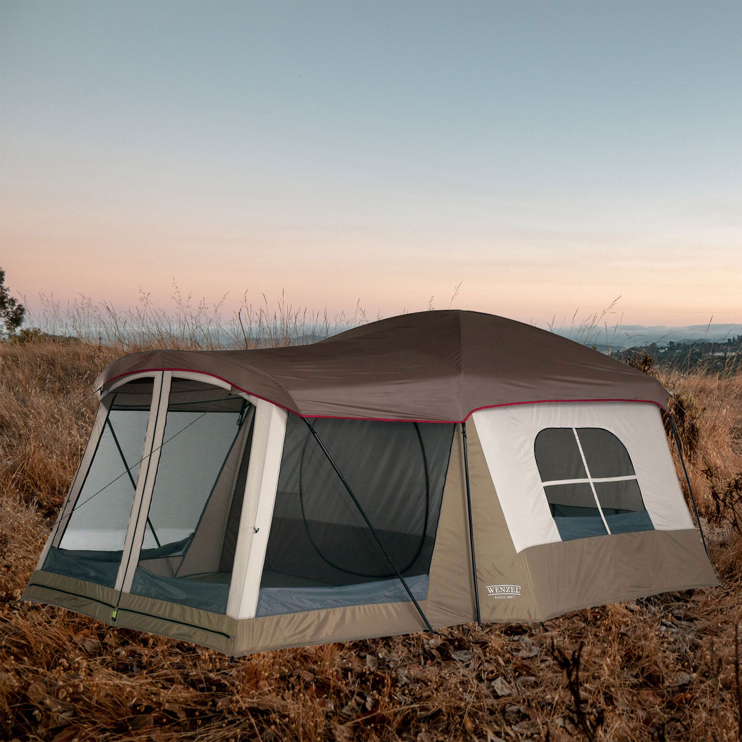 Wenzel 16 x 11 Klondike 8 Person Screen Room Camping Tent, Brown (Open Box) - VMInnovations
