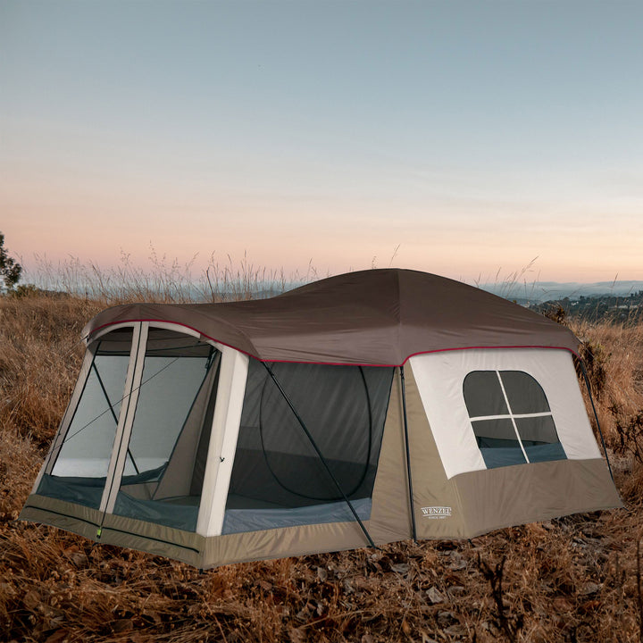 Wenzel 16 x 11 Klondike 8 Person Screen Room Camping Tent, Brown (Open Box) - VMInnovations