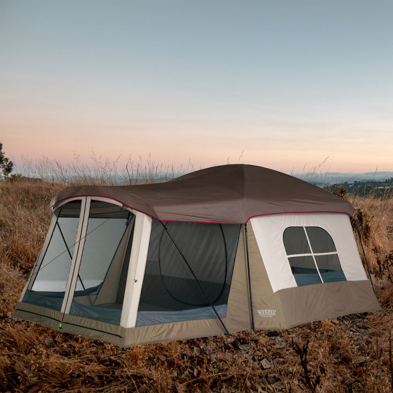 Wenzel 16 x 11 Klondike 8 Person Screen Room Camping Tent, Brown (Open Box)