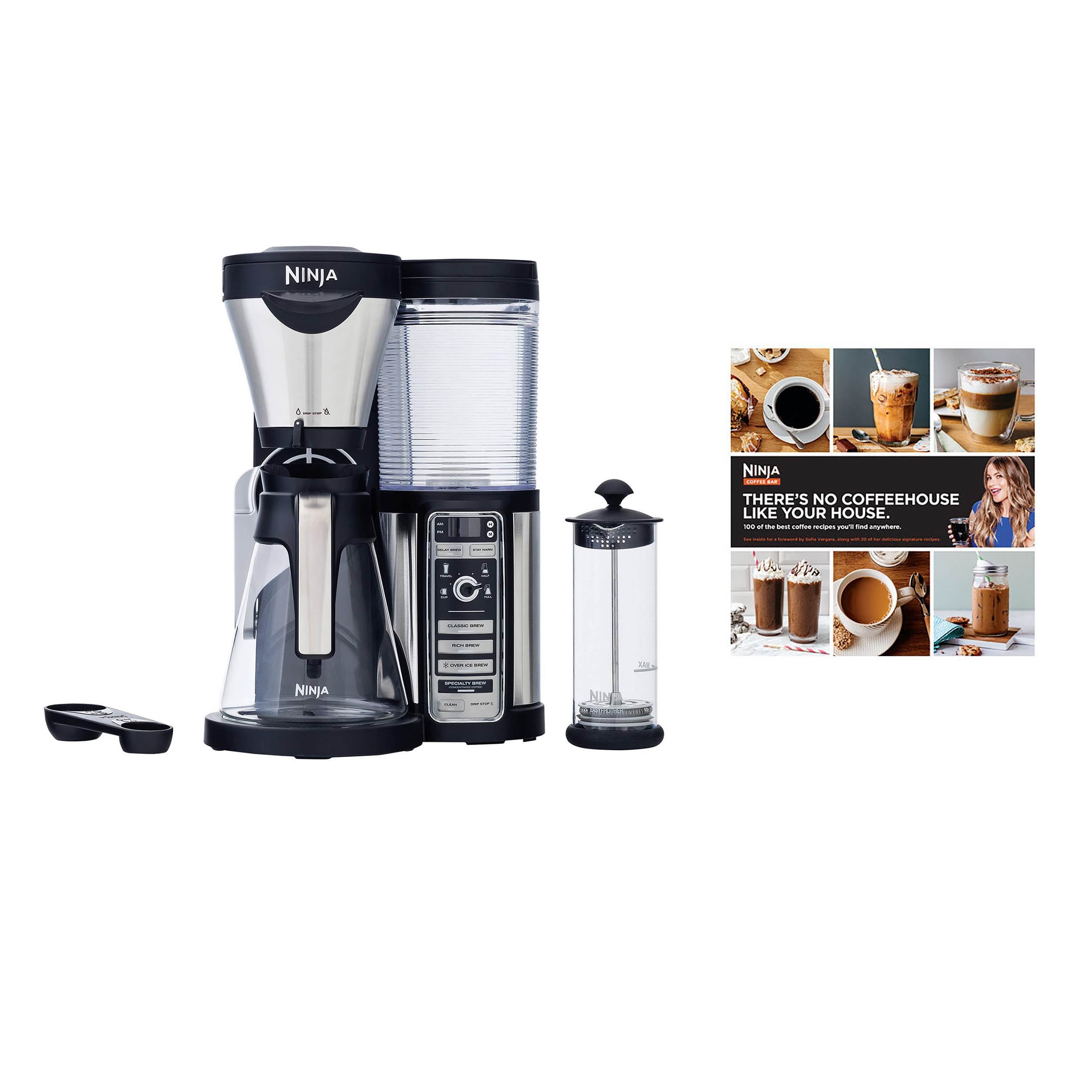 Ninja Coffee Bar Machine w/ Glass Carafe + Recipe Book (Certified Refurbished)