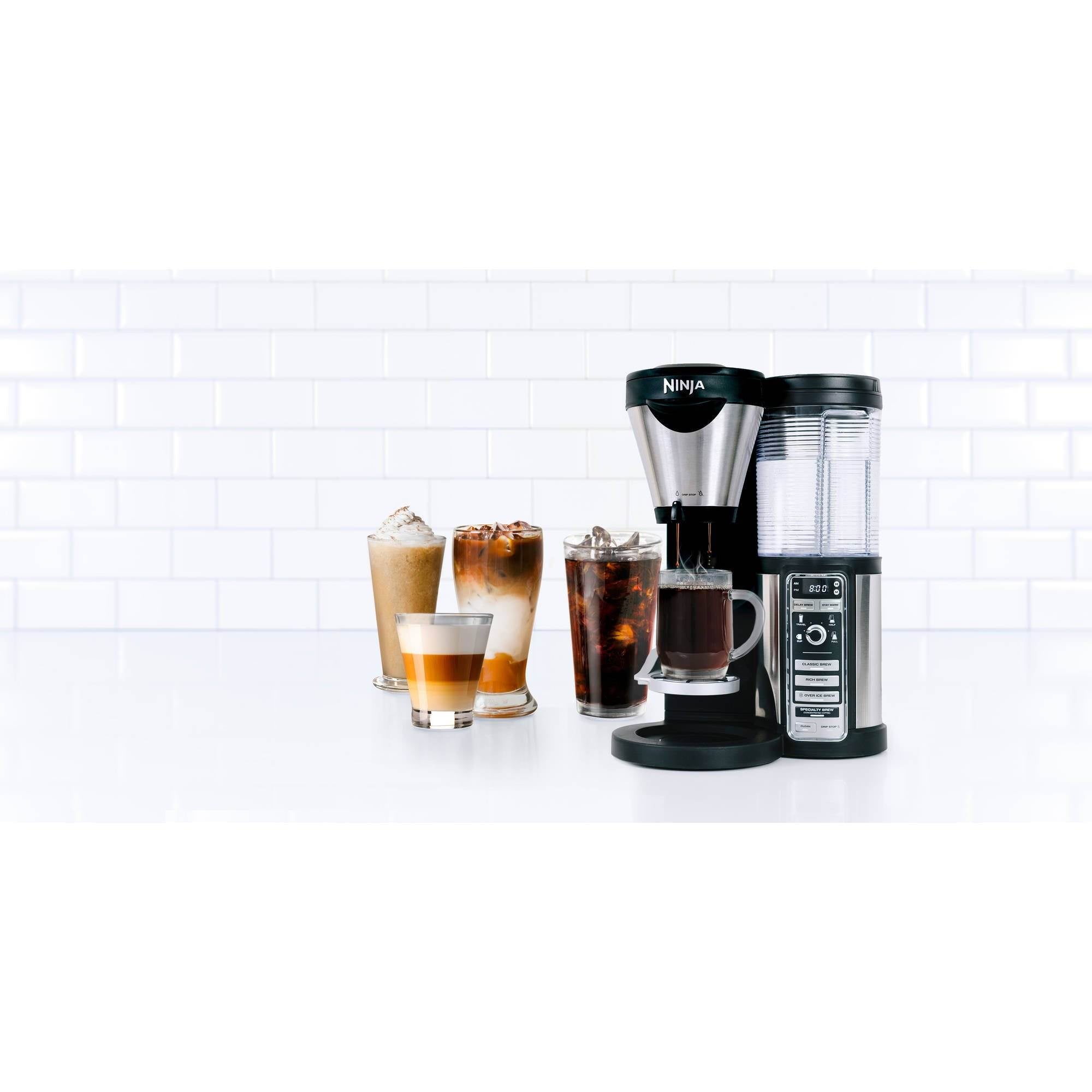 Ninja Coffee Bar Machine w/ Glass Carafe + Recipe Book (Certified Refurbished)