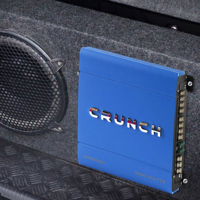 Crunch PowerDriveX 1000 Watt 4 Channel Exclusive Blue A/B Car Stereo Amplifier - VMInnovations